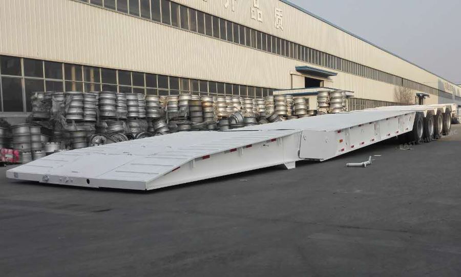 CIMC Folding Gooseneck Low Bed Trailer1